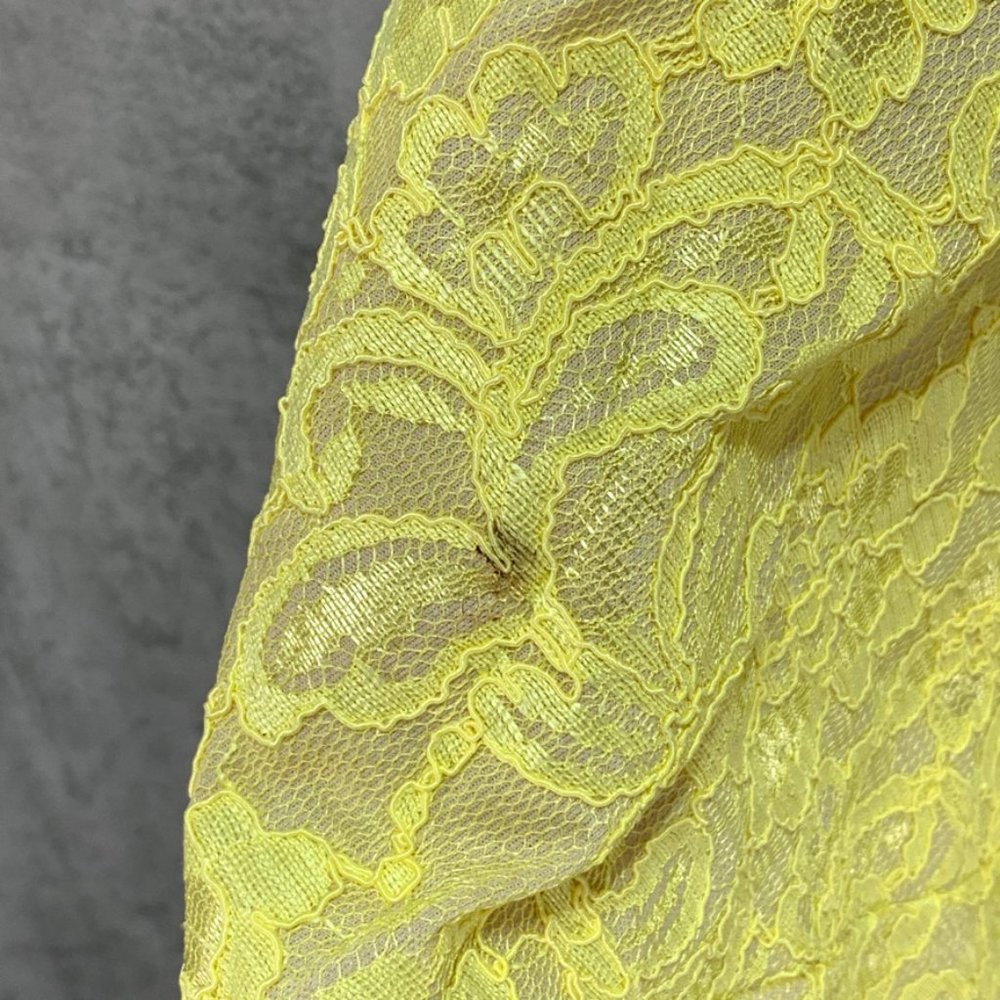 Speechless Juniors' Yellow/Nude Lace V Back Fit & - Picture 4 of 13